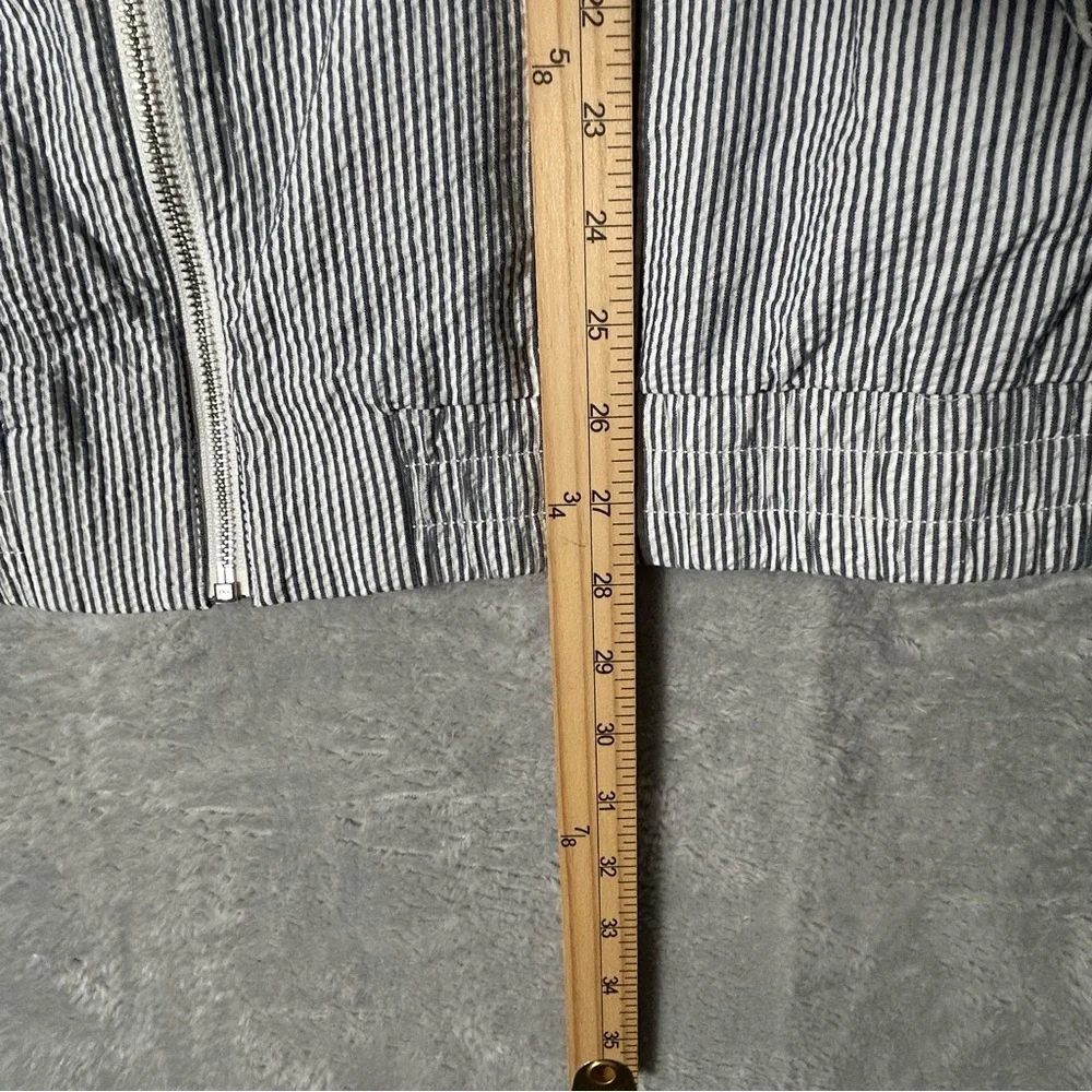 New Lacoste Jacket Mens Size 56 XXL Blue‎ White Seersucker Lined Preppy Striped - Picture 8 of 14